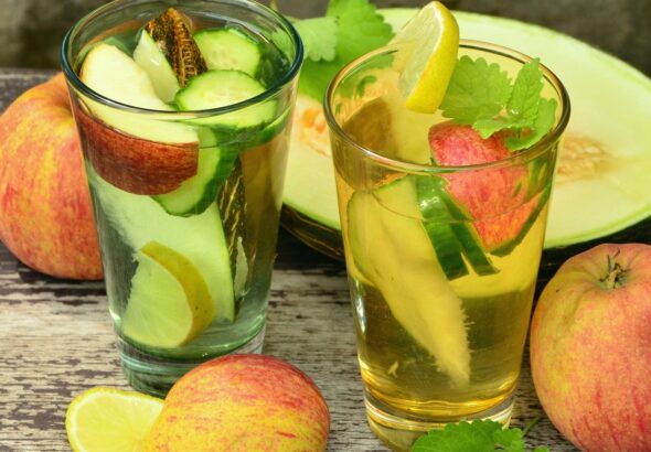 fruit drink, water, detox